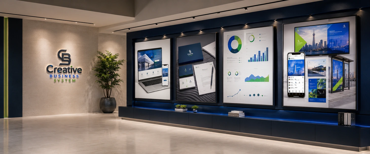 Creative Business Systems portfolio presentation featuring responsive website design