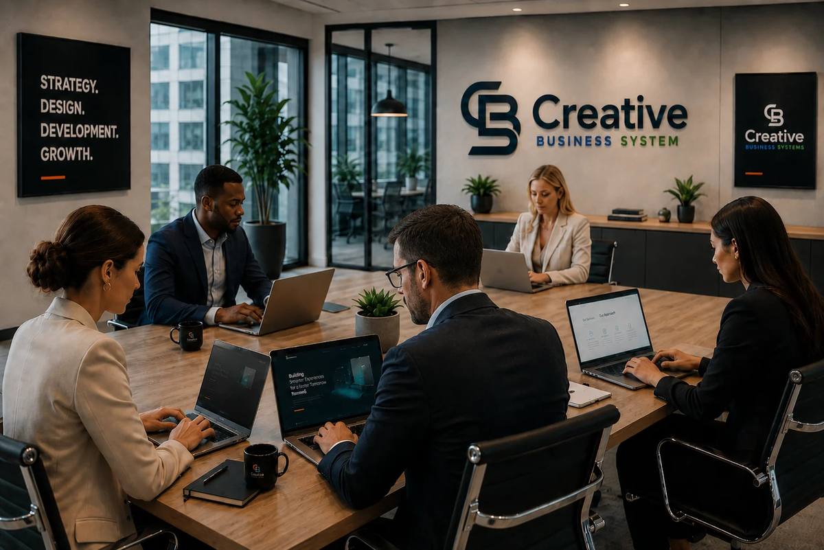 Diverse creative professionals collaborating around a table