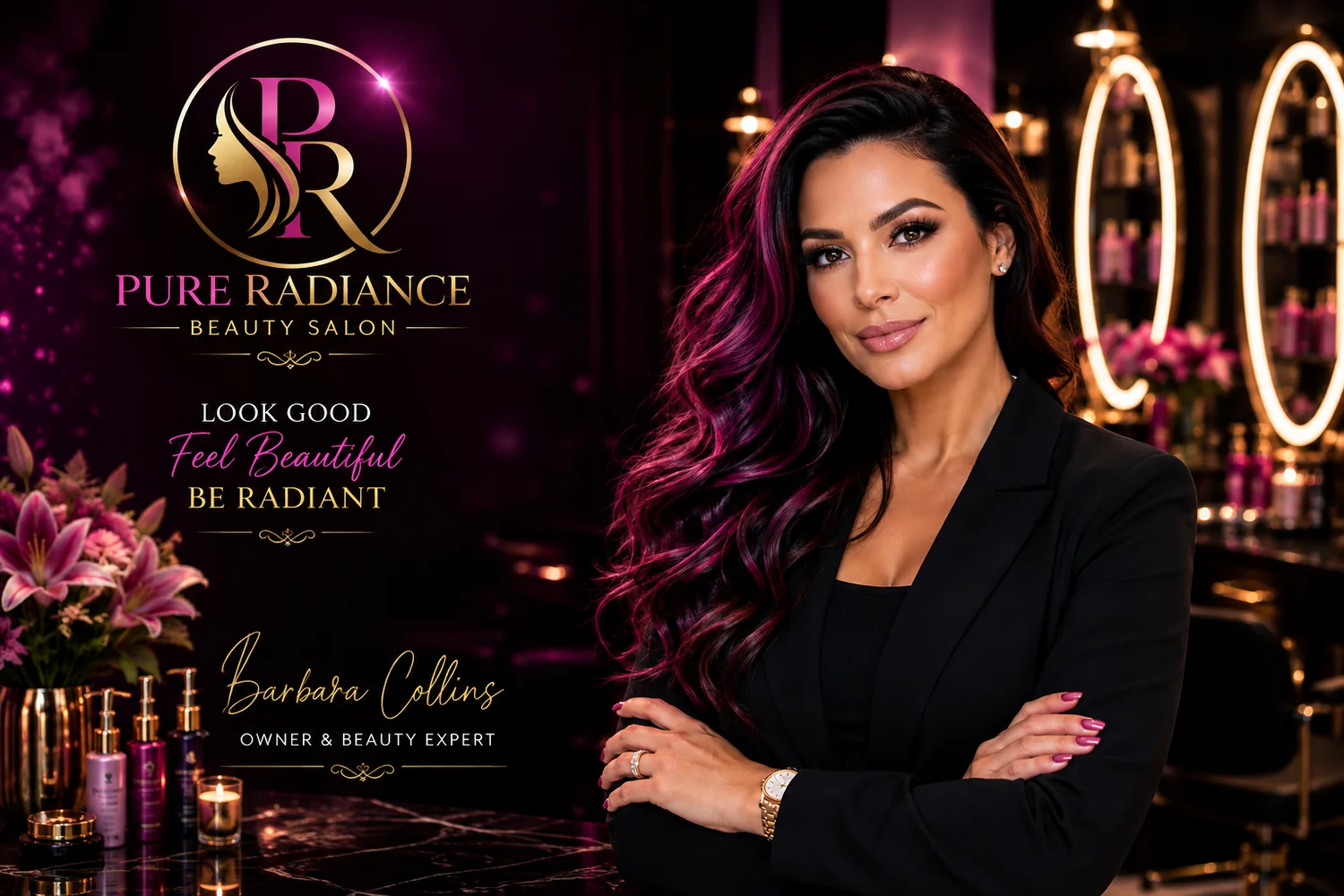 Beauty salon website portfolio presentation